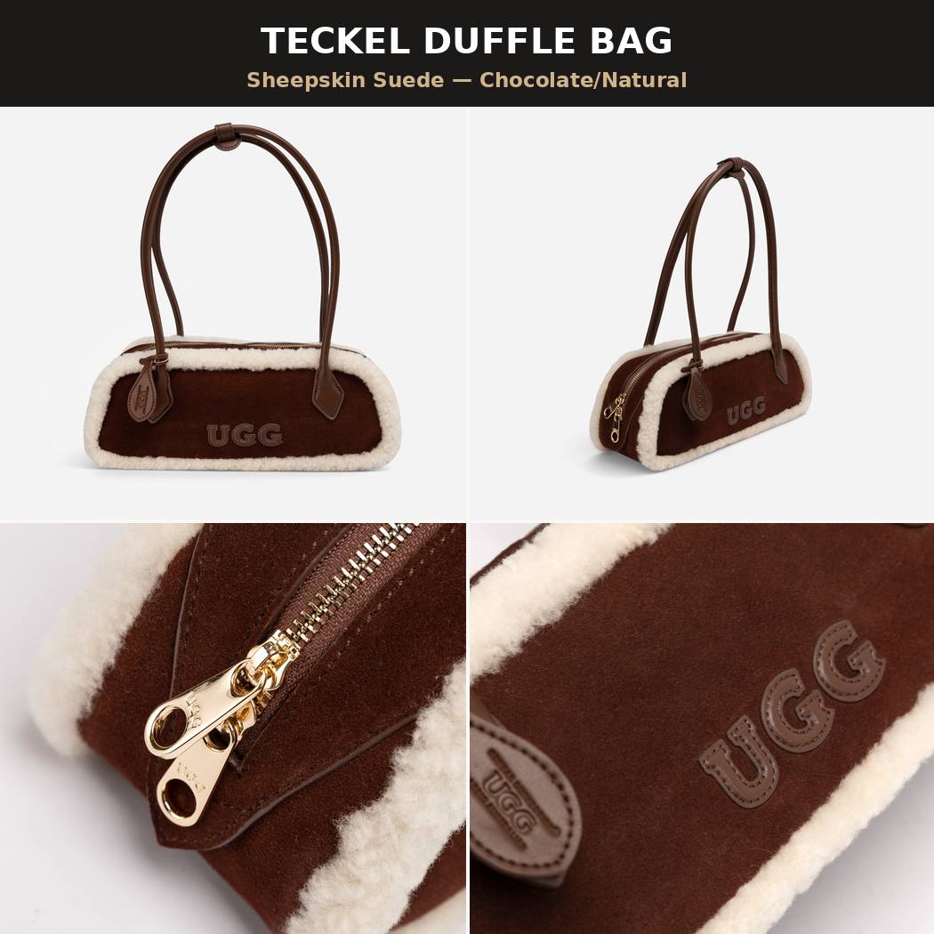 OZWEAR UGG SHEARLING TECKEL DUFFLE HANDLE BAG OZB058