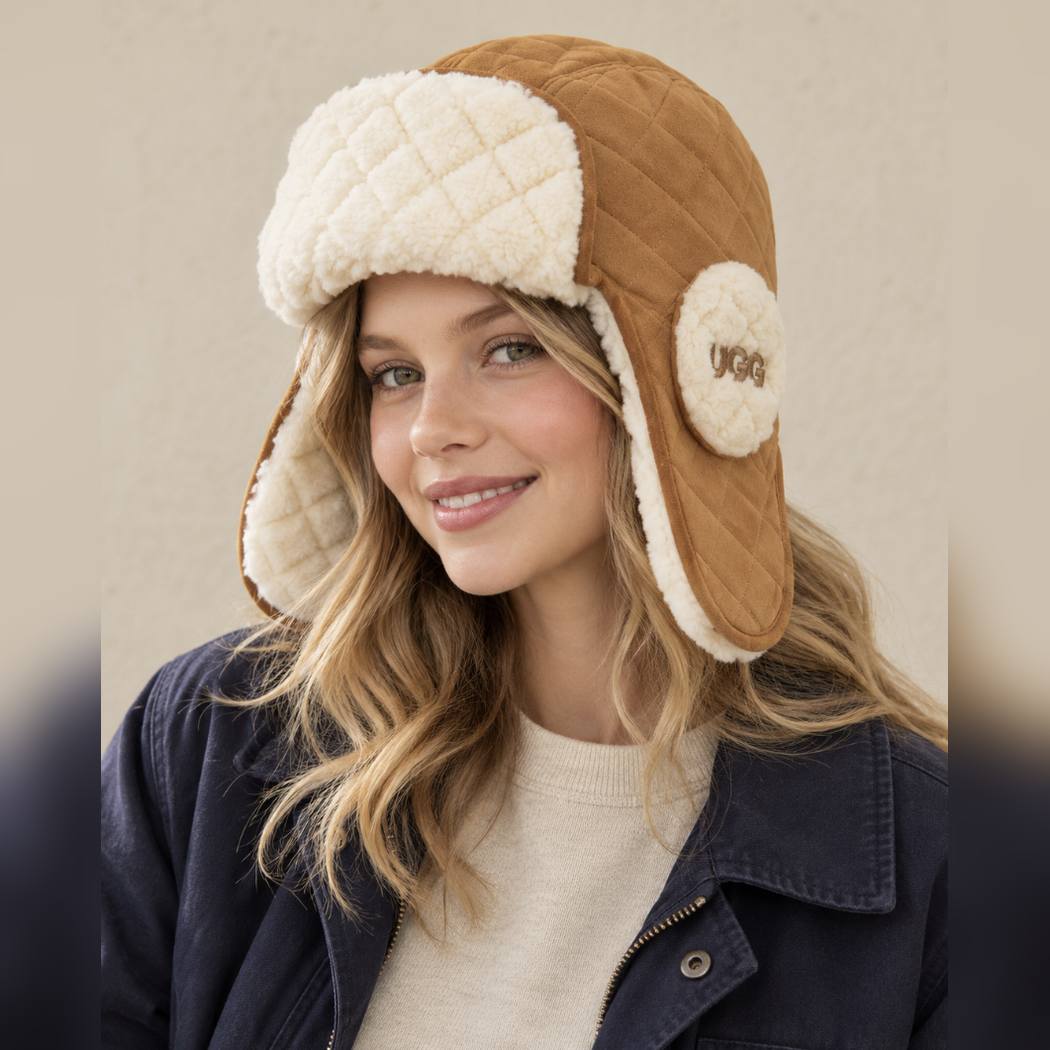 OZWEAR UGG SHEEPSKIN TRAPPER HAT CS087