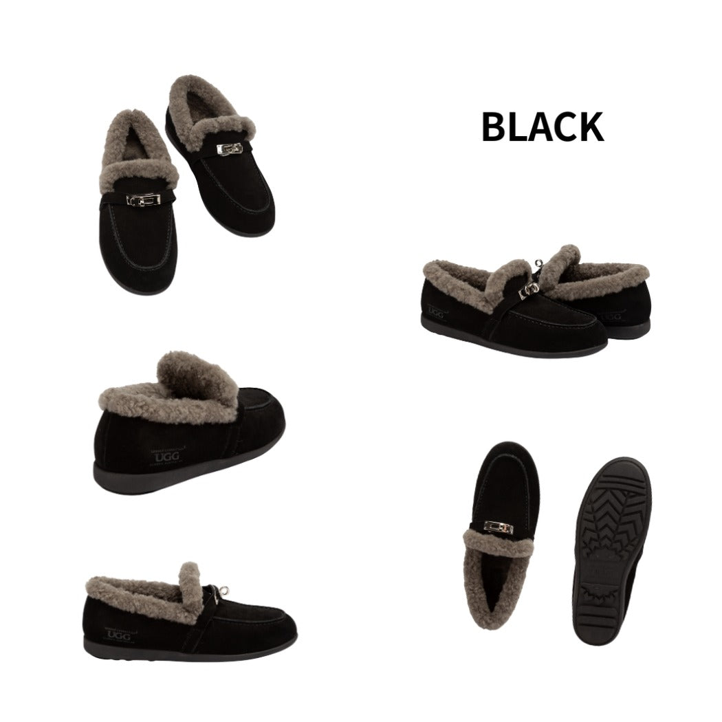 OZWEAR UGG Women's Stella Charm Shearing Moccasin_OB1077