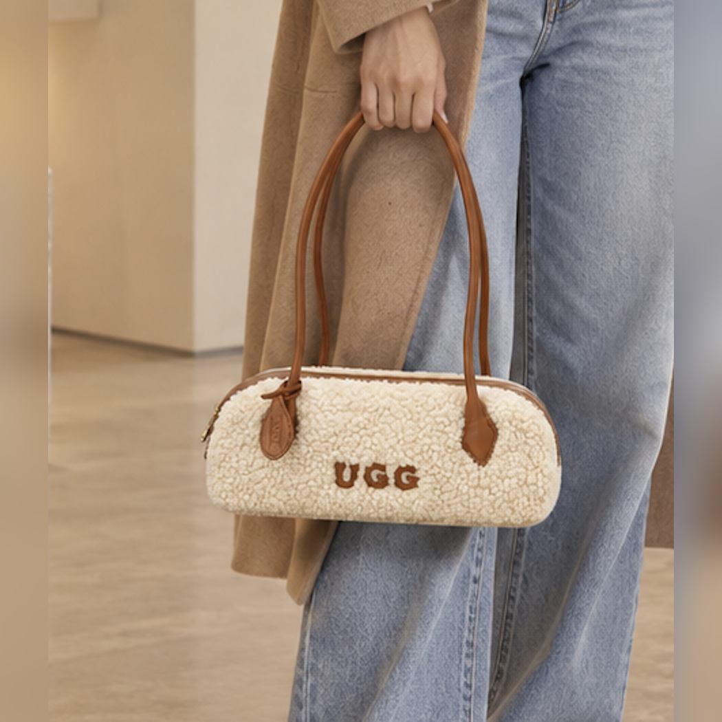 OZWEAR UGG SHEARLING TECKEL DUFFLE COZY HANDLE BAG OZB059