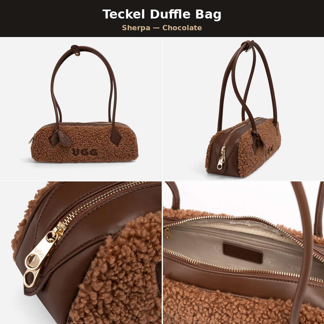 OZWEAR UGG SHEARLING TECKEL DUFFLE COZY HANDLE BAG OZB059