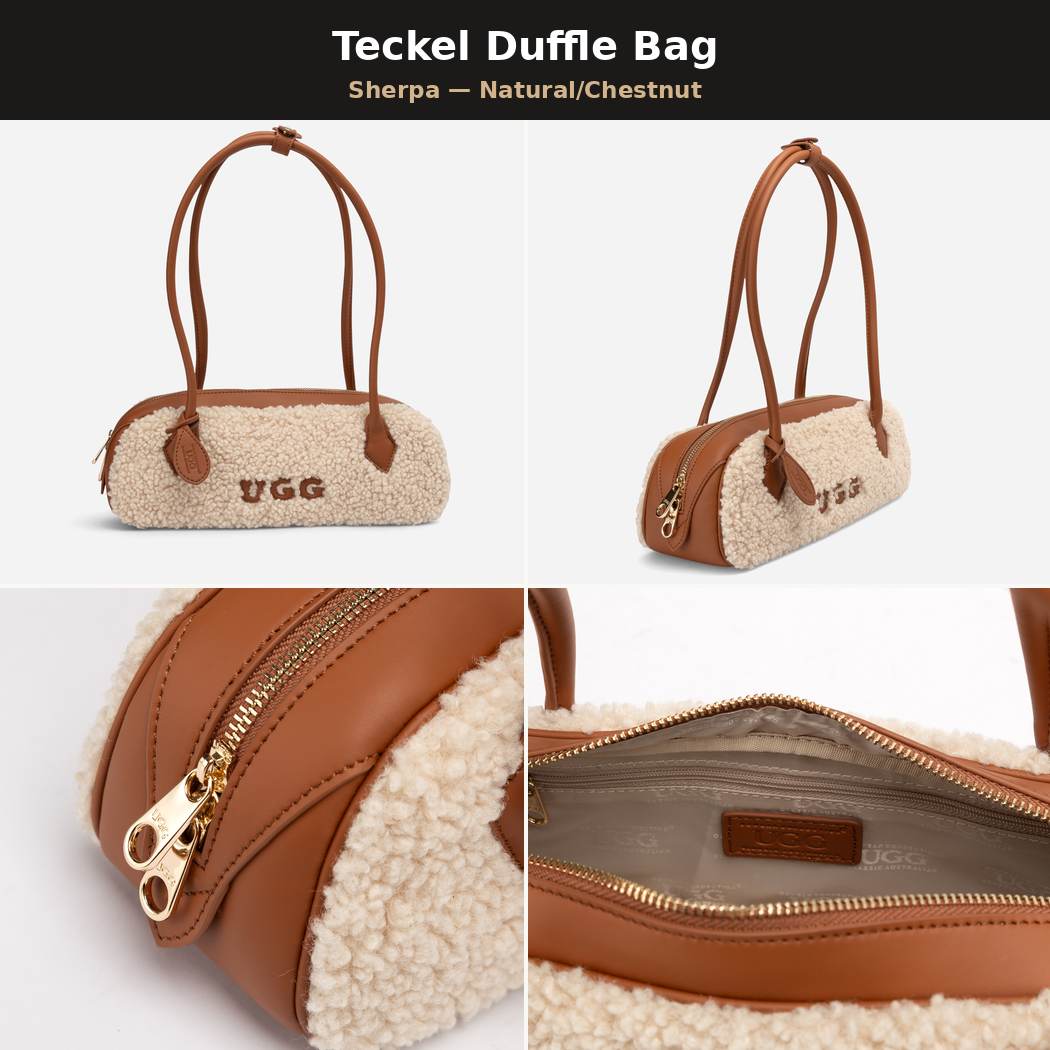 OZWEAR UGG SHEARLING TECKEL DUFFLE COZY HANDLE BAG OZB059