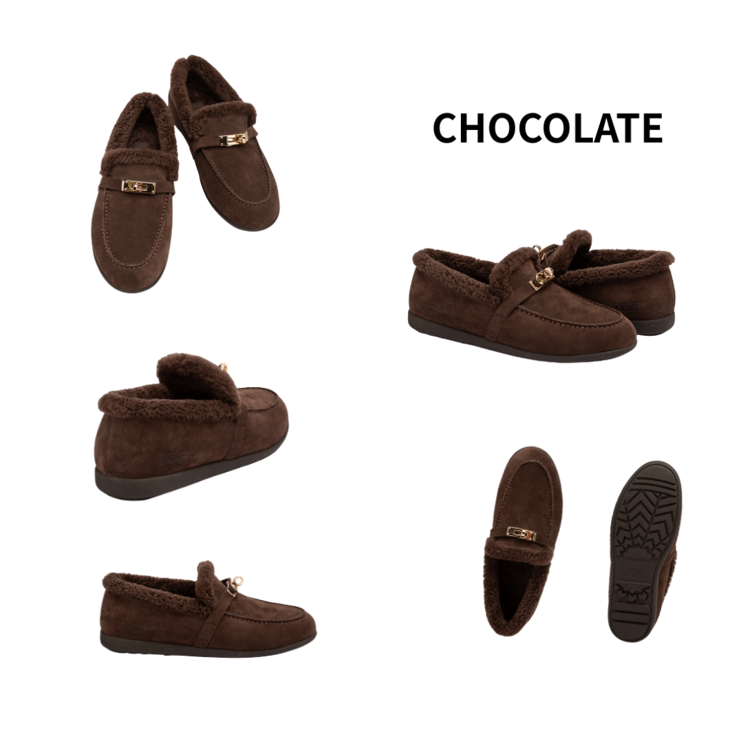 OZWEAR UGG Women's Shearling Loafer UGG Moccasin OB 1077