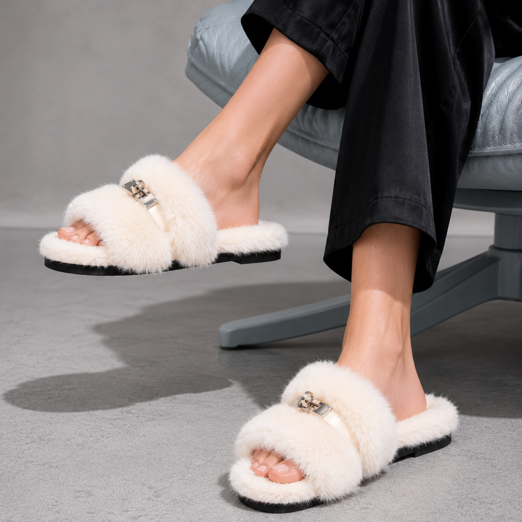 OZWEAR UGG Women's Shearling Slide Slippers OB 1074