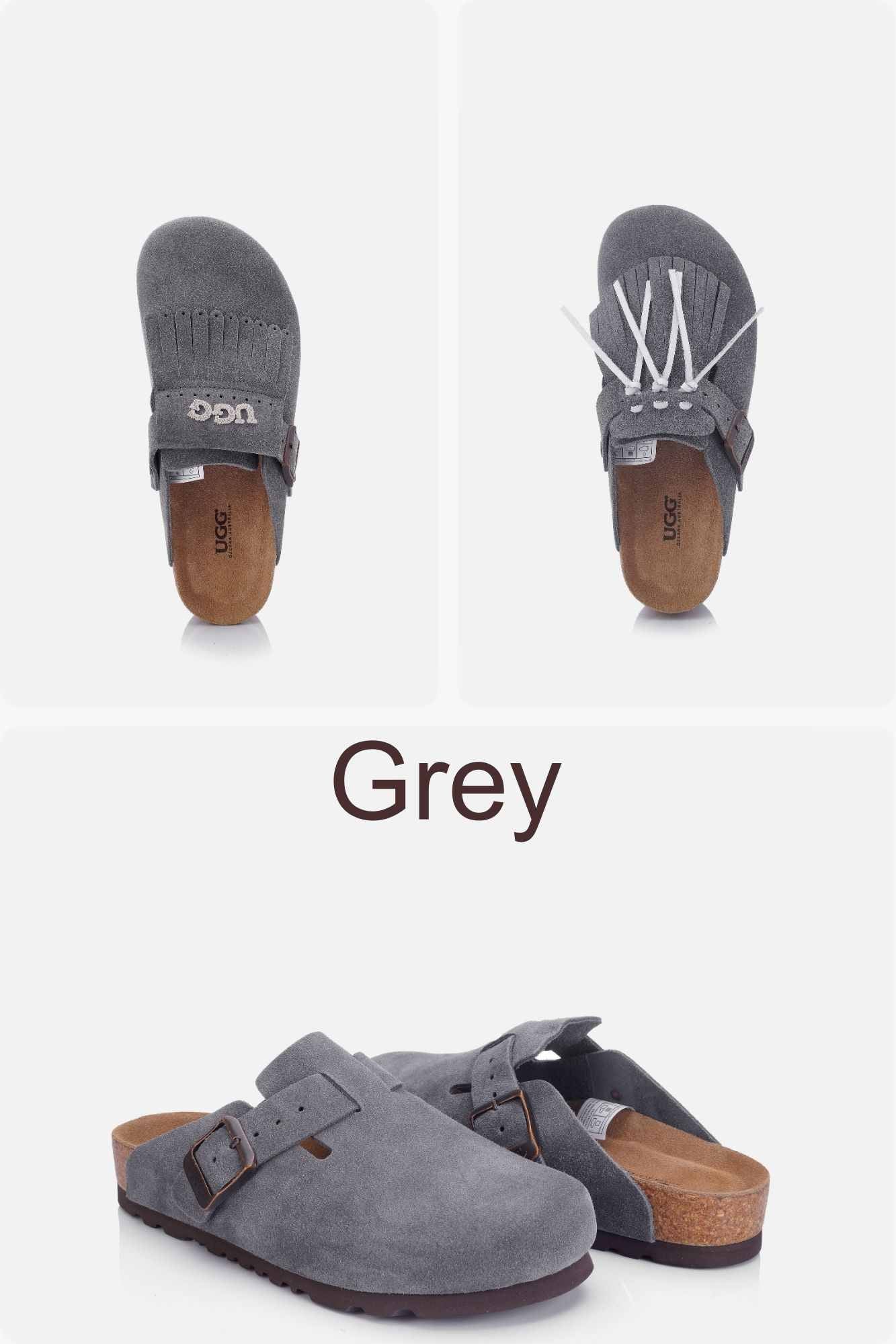 Colour option for Classic Birken cow suede clogs OZ 7001 in Grey