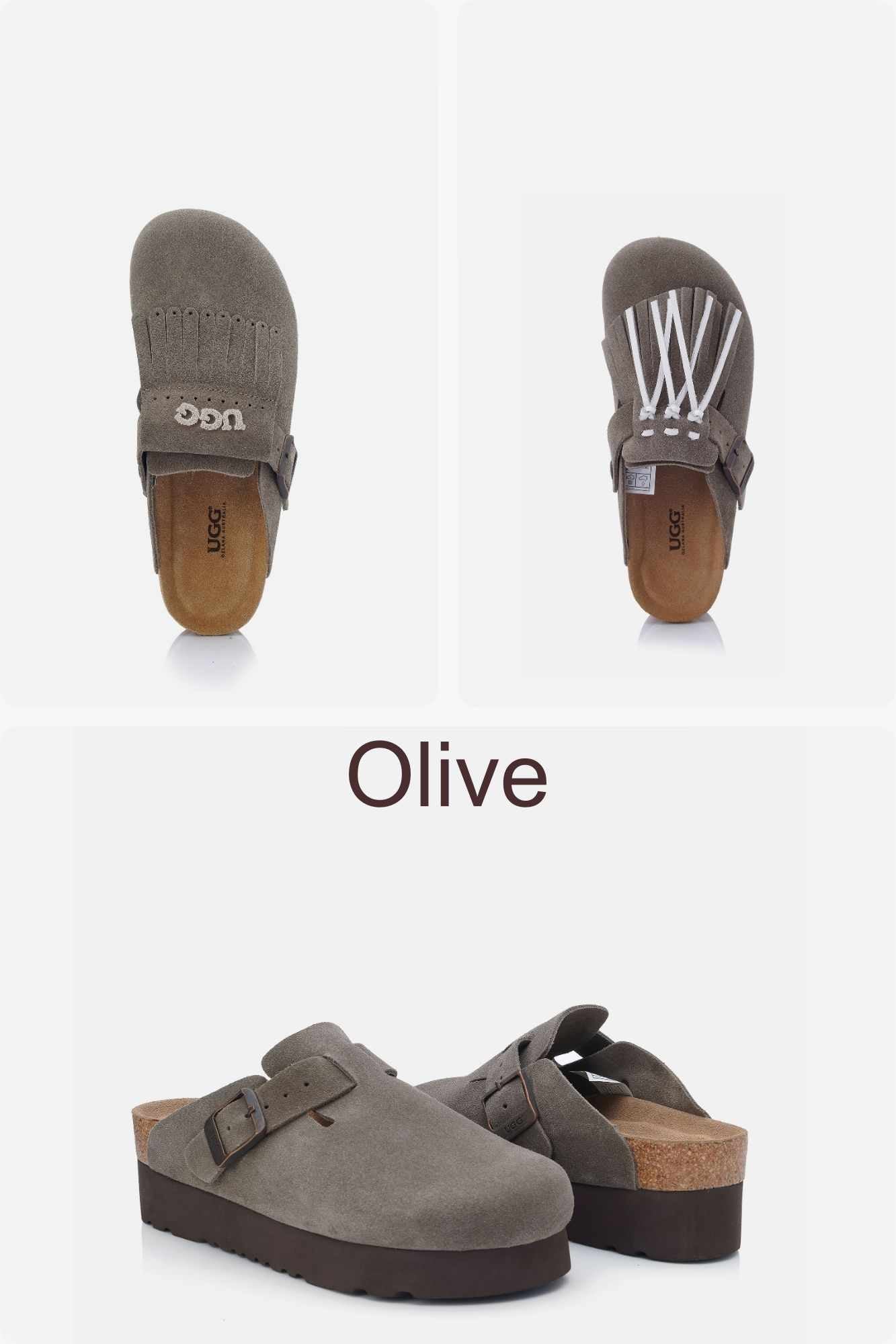 Classic Birken platform clogs OZ 7003 colour card in Olive