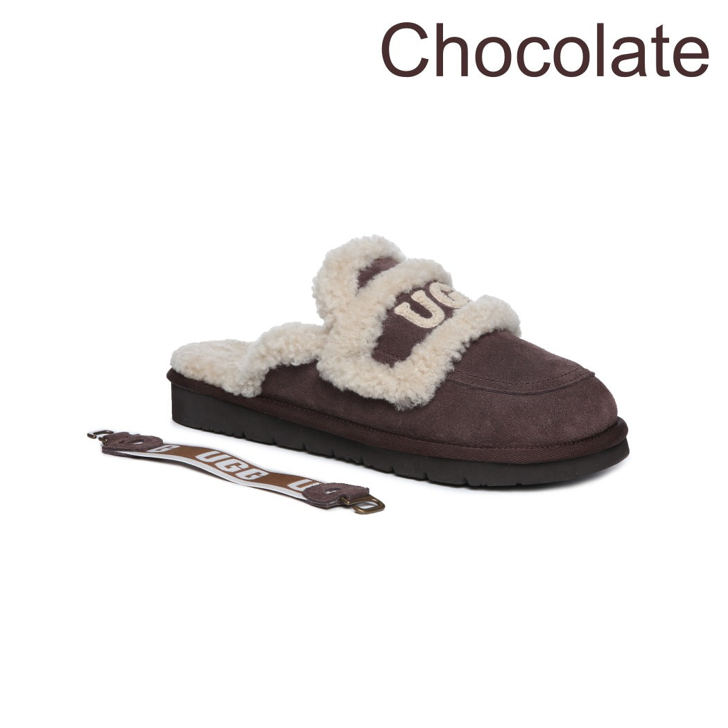 DK UGG Women Erin Detachable Strap Scuff Slipper DK 161