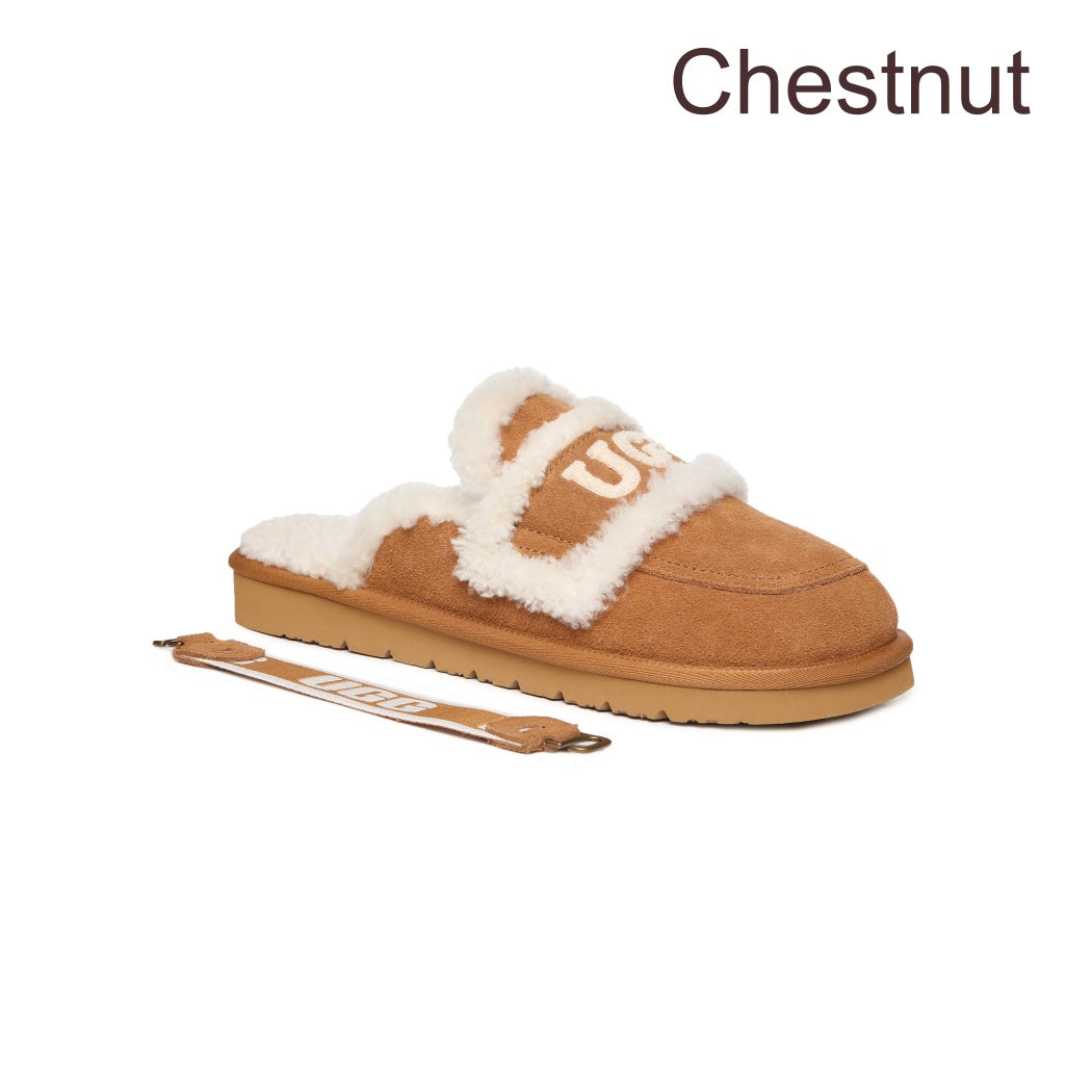 DK UGG Women Erin Detachable Strap Scuff Slipper DK 161