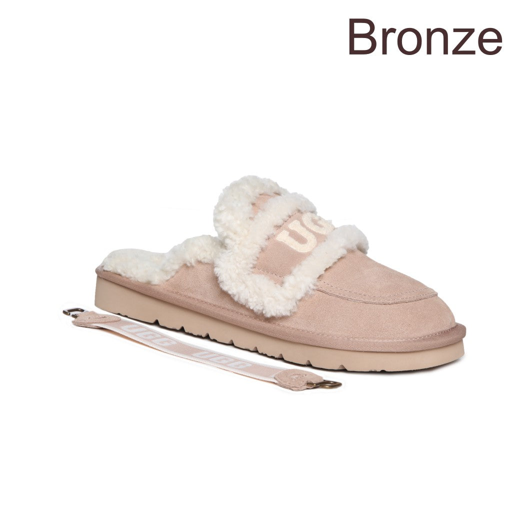 DK UGG Women Erin Detachable Strap Scuff Slipper DK 161