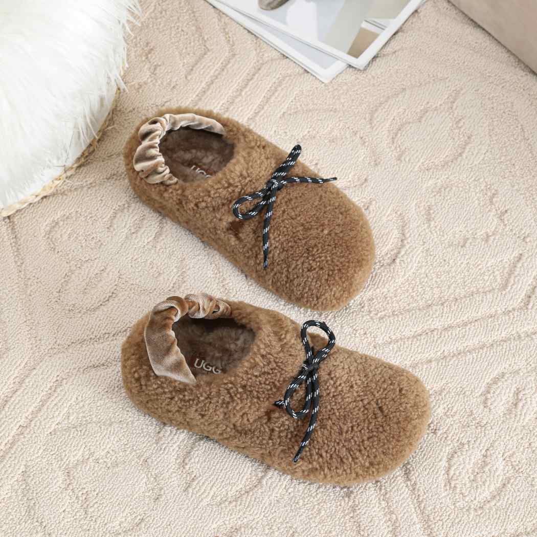 AUSTRALIAN SHEPHERD® UGG Slippers Women Curly Wool Slingback Barrett AS 2080