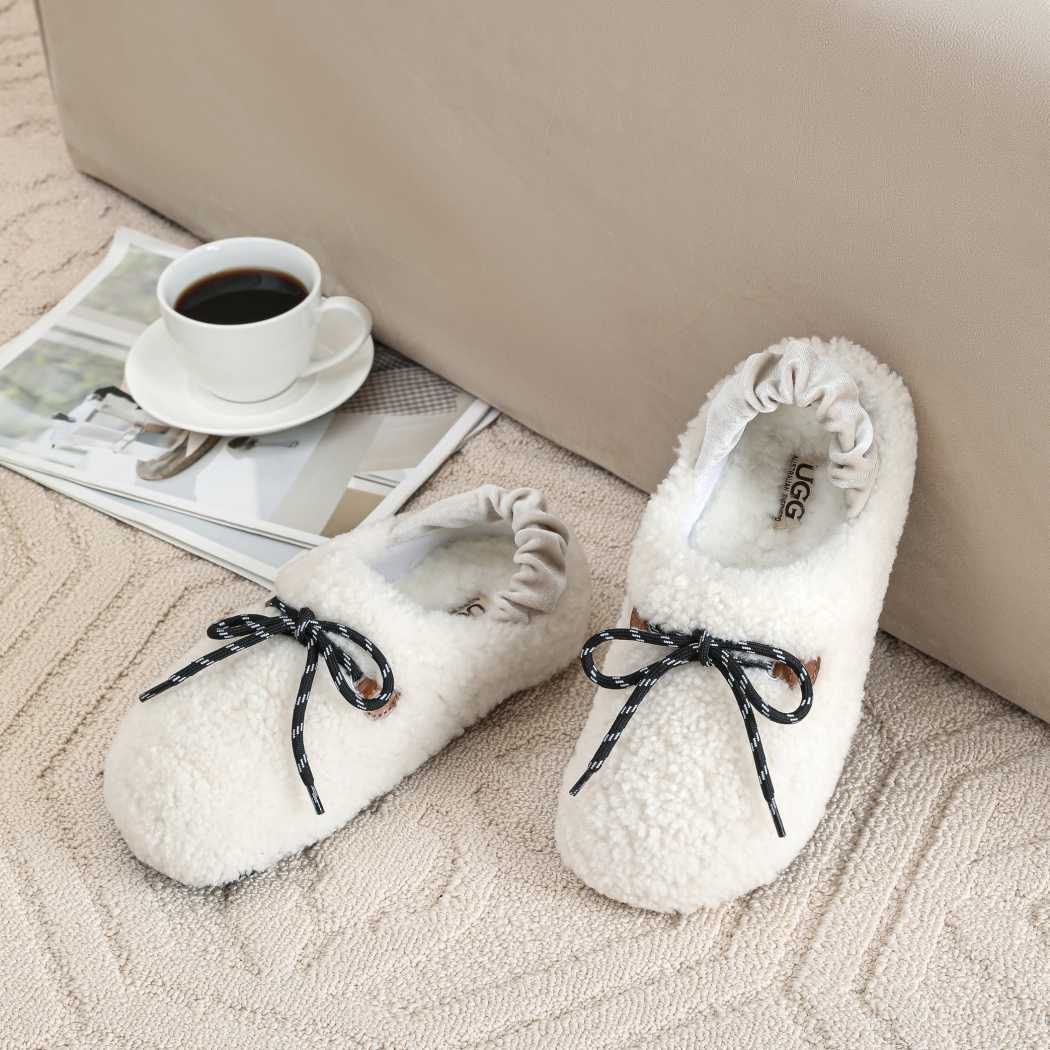 AUSTRALIAN SHEPHERD® UGG Slippers Women Curly Wool Slingback Barrett AS 2080