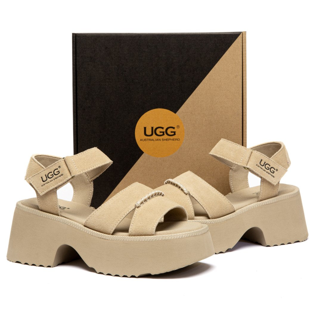 Product display of Eive chunky platform sandals AS 7026 in Sand