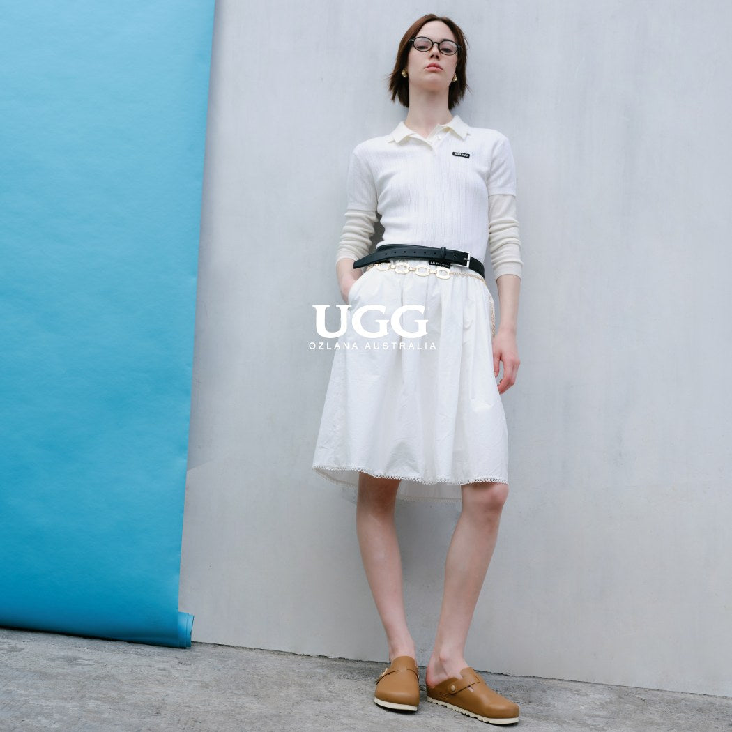 Heritage Birken Clog OZ 7002 Sand Beige lifestyle front view