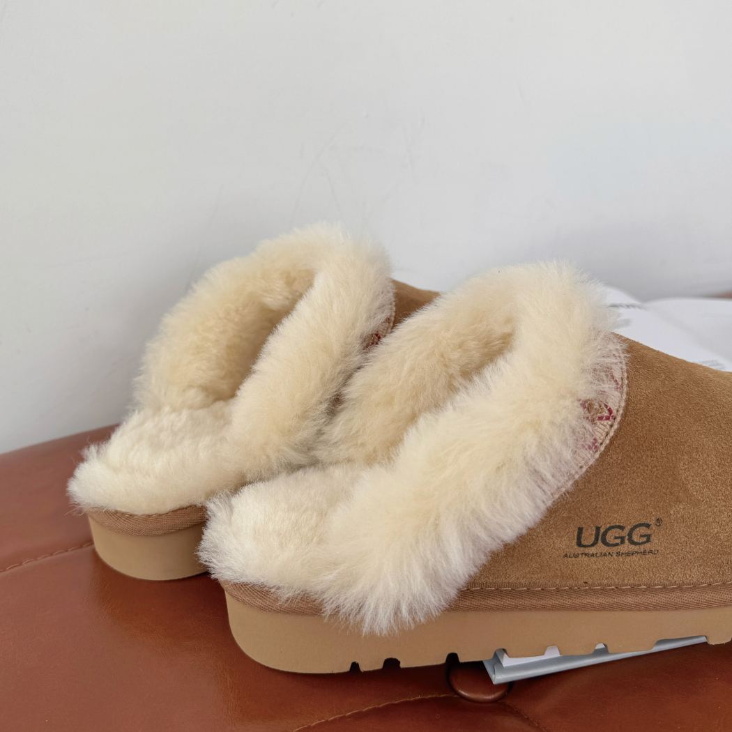 Side profile of Liora scuff slippers AS 2131 in Pebble Grey