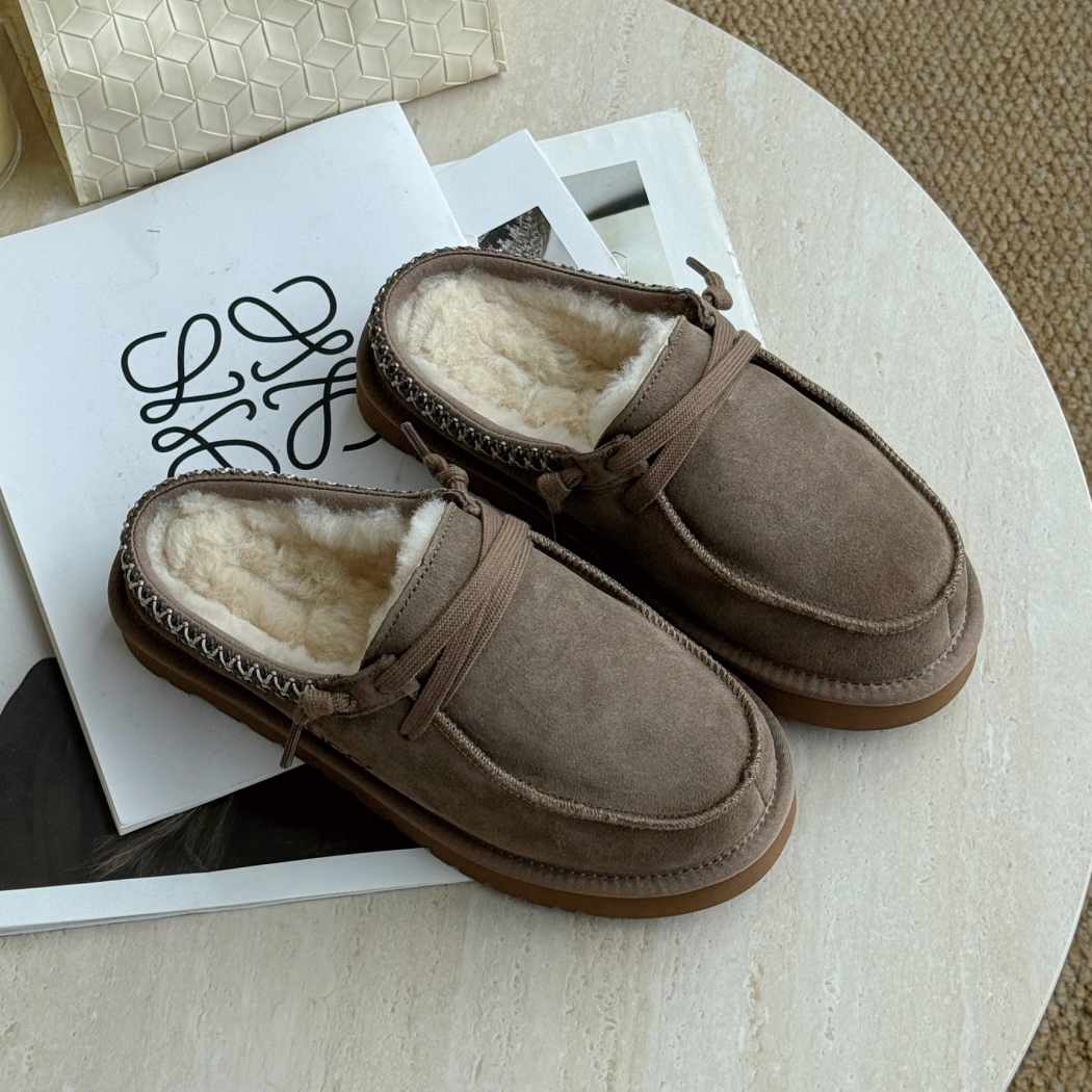Marel sheepskin wool mule slippers AS 7054 in Chocolate