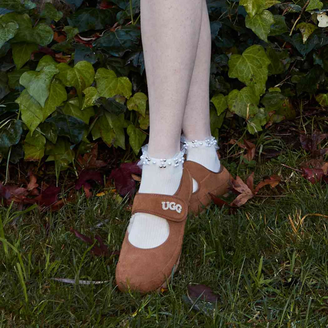 Mary Jane cow suede sheepskin shoes OB 970 in Beige, Brown, Chestnut, Sand and Black