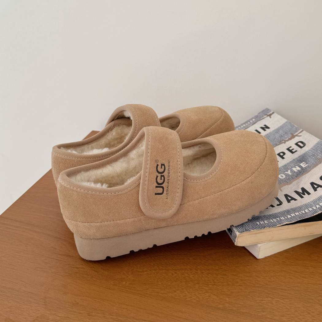 Side profile of Millie kids Mary Jane slippers AS 7037K in Sand