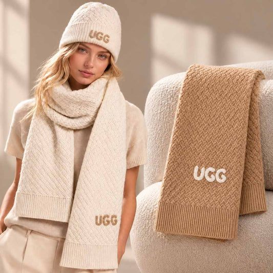 OZWEAR UGG Premium Cashmere Blend Basket Weave Scarf OZC010