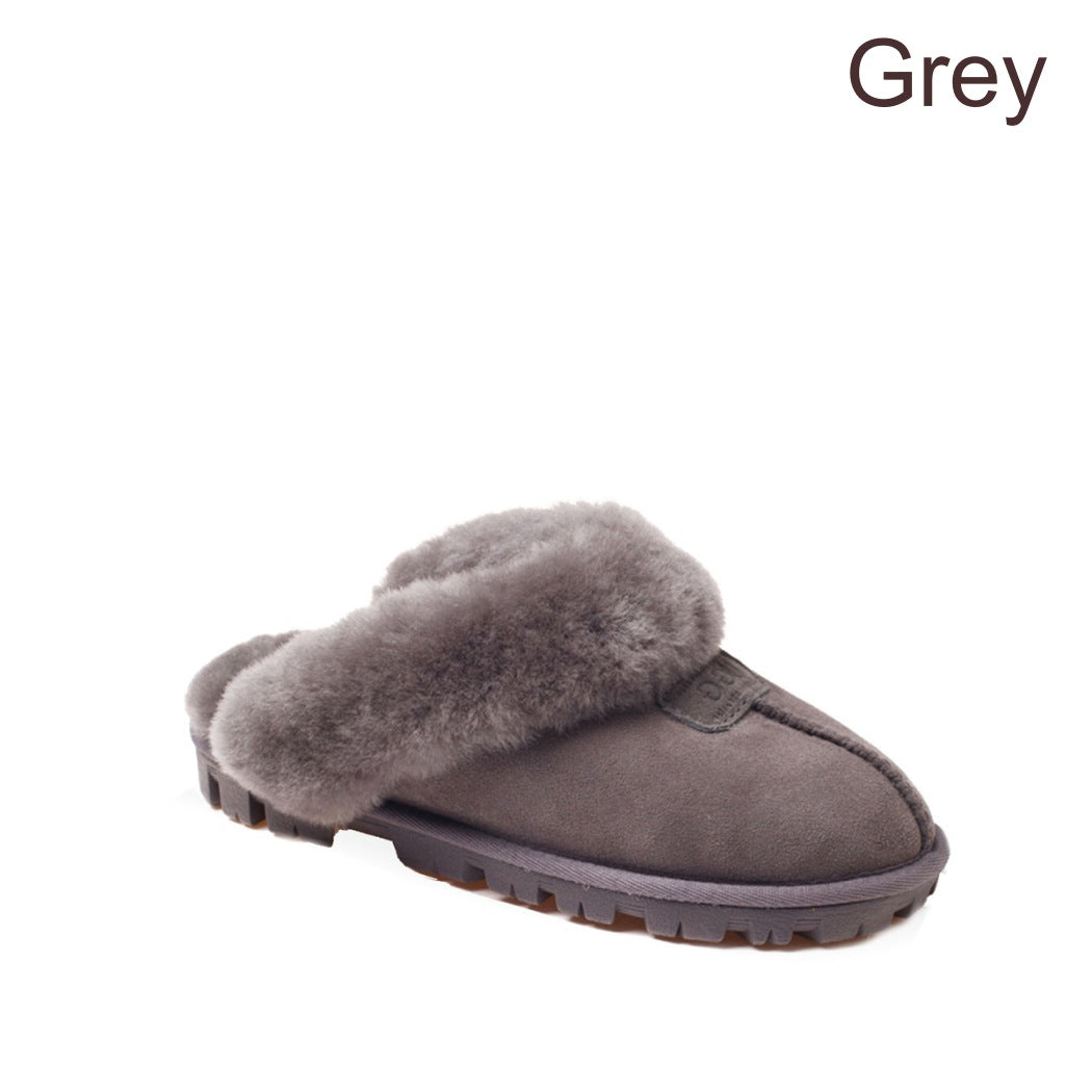 OZWEAR UGG® Premium Australian Sheepskin Slippers OB114II in Grey featuring plush Australian sheepskin wool and everyday slip-on comfort.