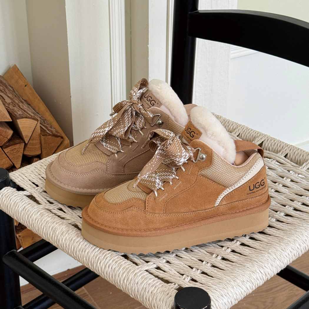 Front three-quarter view of Parkyr kids lace-up platform sneaker boots AS 3083K in Chestnut