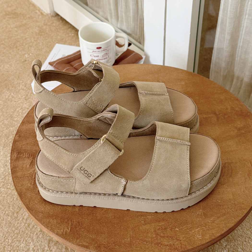 Top view of Terral platform sandals AS 7036 in Sand